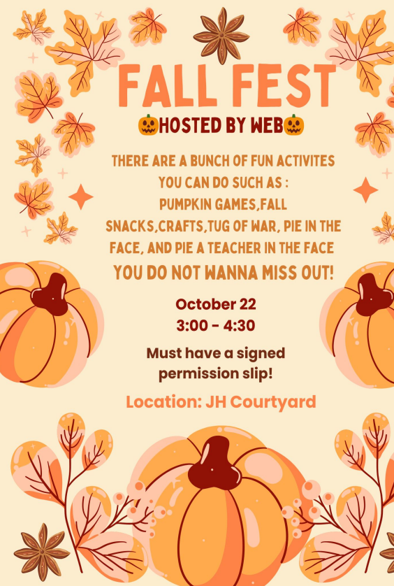 7th Grade Fall Fest Info