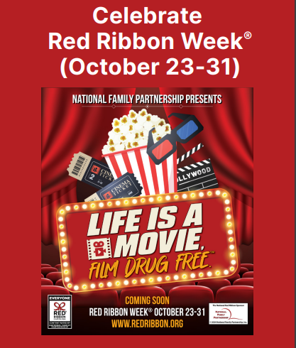 Red Ribbon Week - Spirit Week Themes - October 28 - November 1