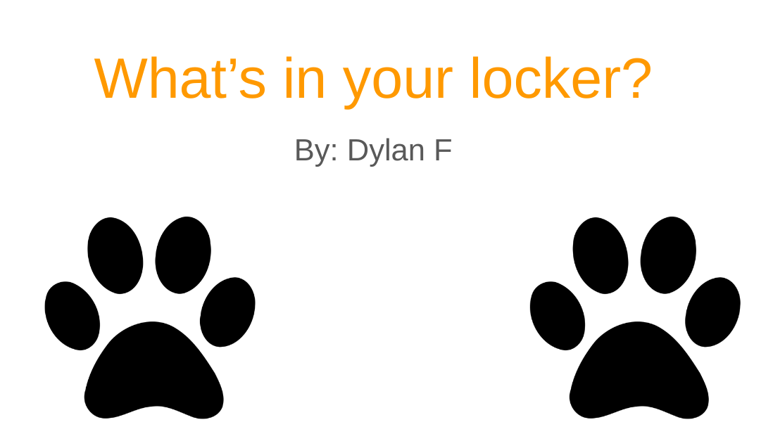 What's In Your Locker?