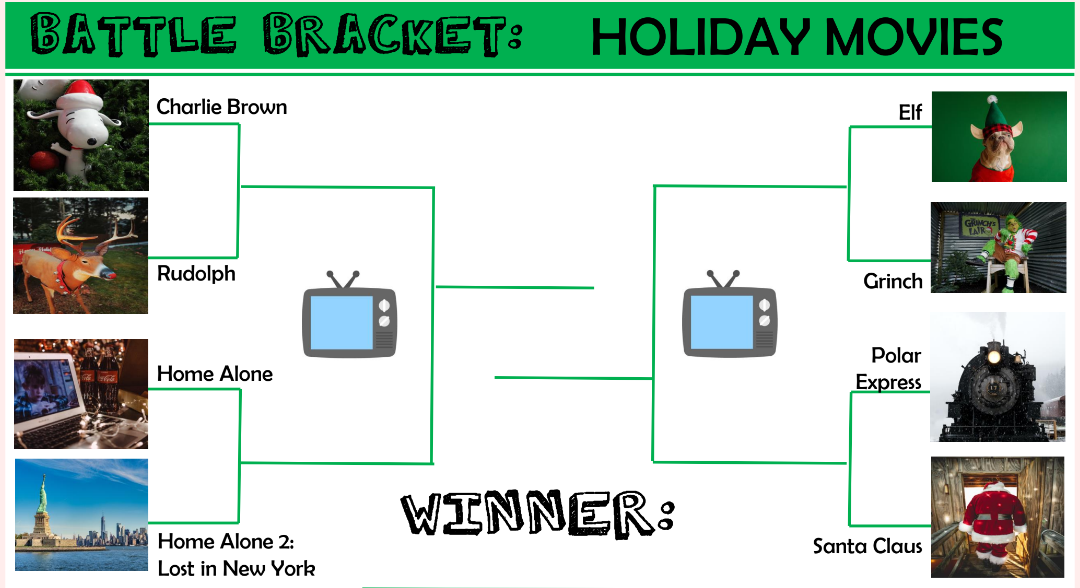 Holiday Movie Bracket! Which Would Be Your Number 1 favorite?