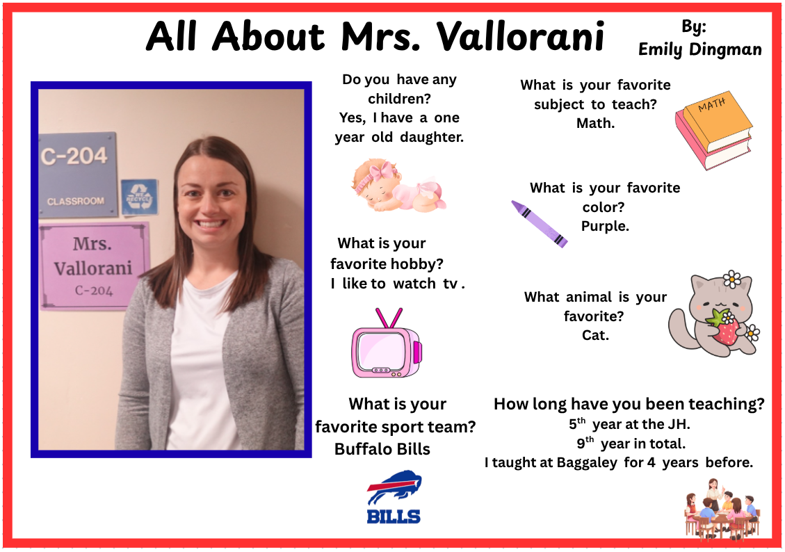 Teacher Feature - Mrs. Vallorani