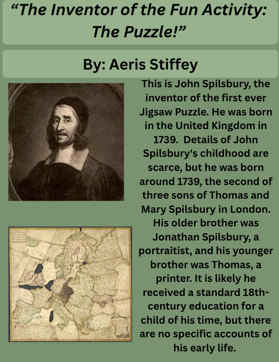 The Inventor of the Fun Activity:  The Puzzle!