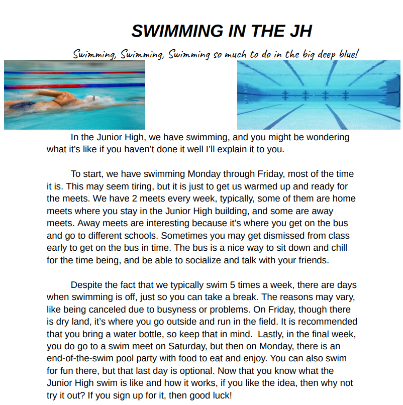 JH Swimming