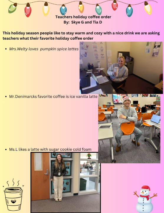 Teacher Holiday Coffee Orders