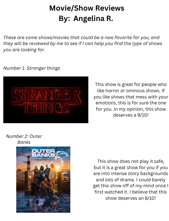 Movie/Show Reviews